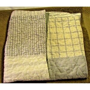 26.5 W x 19H Quilted Throw Pillow Cover-Grey tones